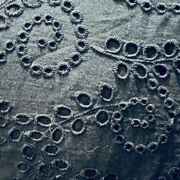 Gianni Bini Neck  Eyelet Dress Navy  Size 0 - Picture 6 of 6